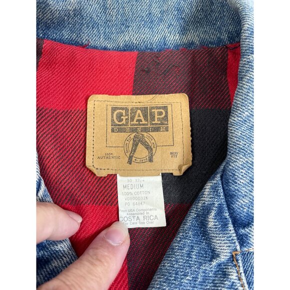 Gap  vintage denim Blue womans Jean denim Jacket Marylin graphic size M SKU 8751 - Picture 3 of 16